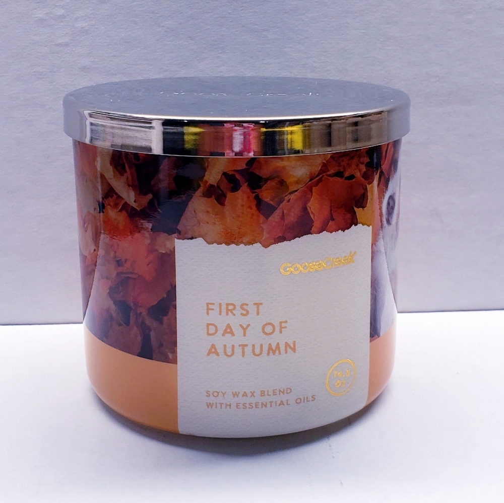 Goose Creek FIRST DAY OF AUTUMN Large 3-Wick Scented Candle, 14.5 oz